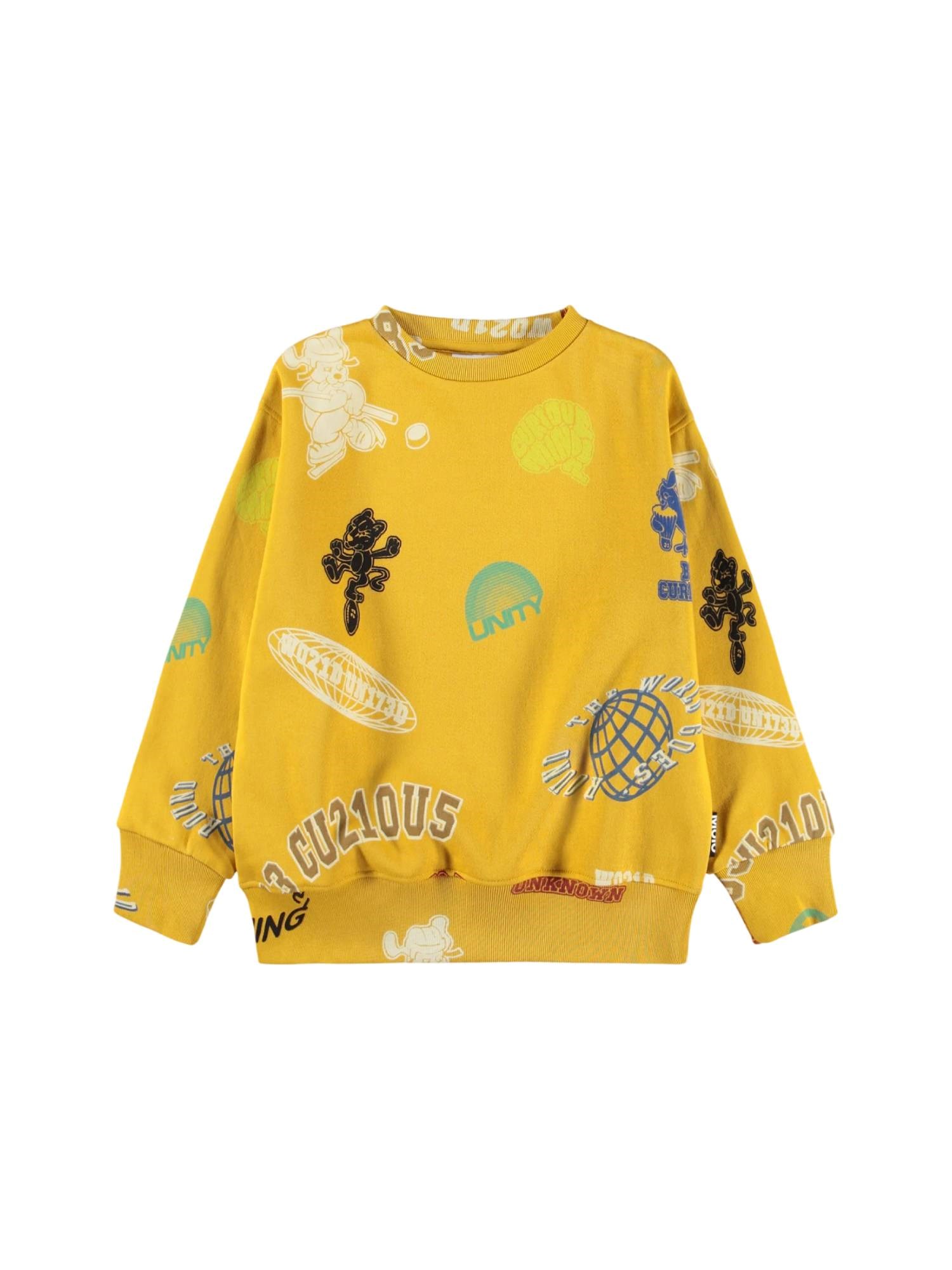 Molo Kids' Mattis Sweat Shirt In Yellow