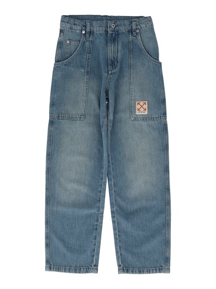OFF-WHITE ARROW LABEL DENIM CARGO PANT