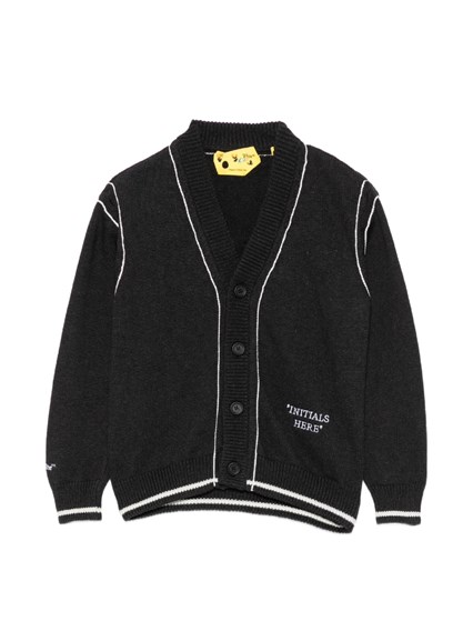 OFF-WHITE INITIALS HERE KNIT CARDIGAN