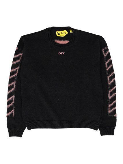 OFF-WHITE OFF DIAG ARROW KNIT CREW