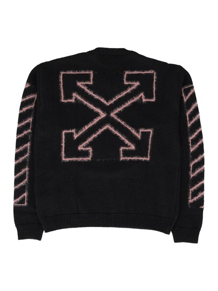 OFF-WHITE OFF DIAG ARROW KNIT CREW
