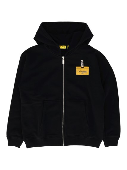 OFF-WHITE ARROW TAPE HOODIE ZIP UP