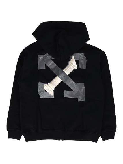 OFF-WHITE ARROW TAPE HOODIE ZIP UP