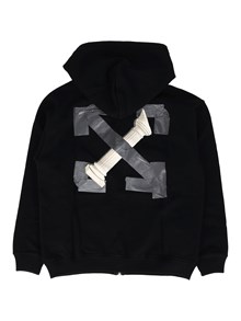 OFF-WHITE ARROW TAPE HOODIE ZIP UP