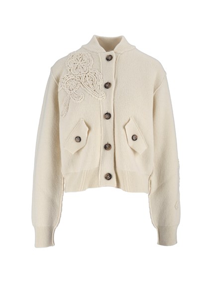 Ermanno Firenze KNITTED BOMBER JACKET