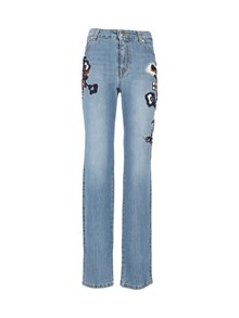 ERMANNO FIRENZE JEANS WITH EMBELLISHMENTS