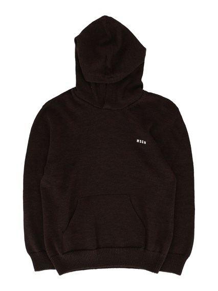 Msgm HOODIE JUMPER UNISEX CAFFE\'/COFFEE