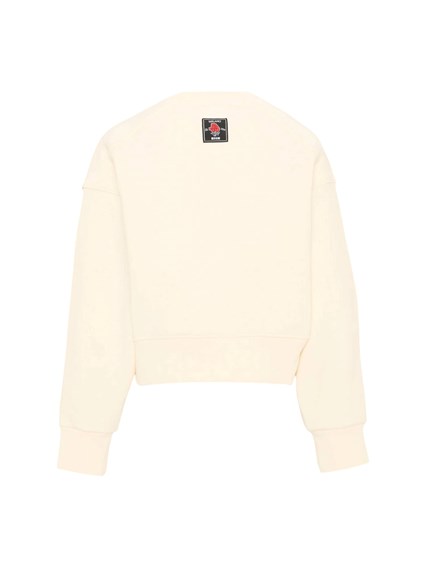 MSGM BOXY SWEATSHIRT GIRL CREMA/CREAM