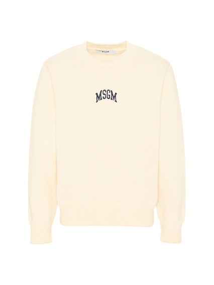 MSGM JUMPER UNISEX CREMA/CREAM