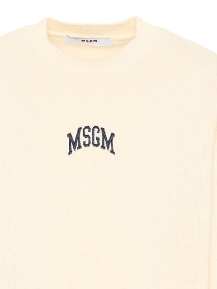 MSGM JUMPER UNISEX CREMA/CREAM