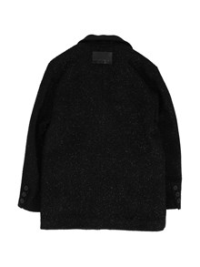 Msgm RESCA LUREX COAT- JACKET GIRL NERO/BLACK