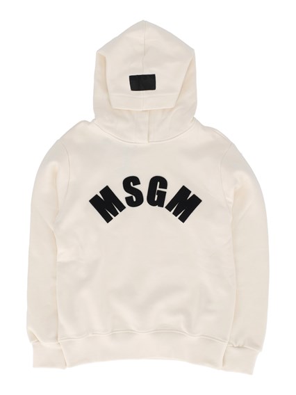 Msgm HOODIE GIRL CREMA/CREAM