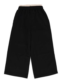 Msgm WOOL GABARDINE PANTS GIRL NERO/BLACK
