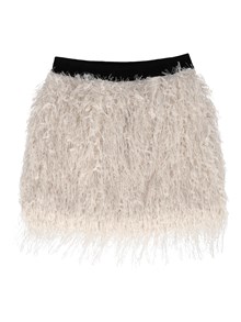 Msgm PELUCHE MINI SKIRT  GIRL CREMA/CREAM