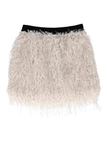 Msgm PELUCHE MINI SKIRT  GIRL CREMA/CREAM
