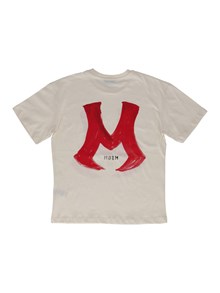 Msgm OVER JERSEY T-SHIRT BOY CREMA/CREAM