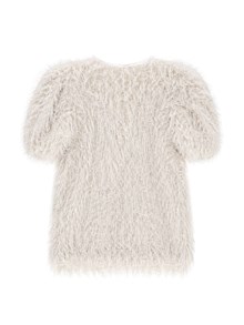 Msgm PELUCHE DRESS GIRL CREMA/CREAM