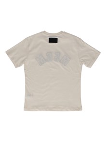 Msgm JERSEY T-SHIRT  GIRL CREMA/CREAM-NERO/BL