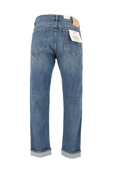 TELA GENOVA COSMY RETRO SELVAGE SW BLUE TROUSERS