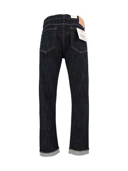 TELA GENOVA COSMY RETRO SELVAGE RINSE BLUE TROUSERS
