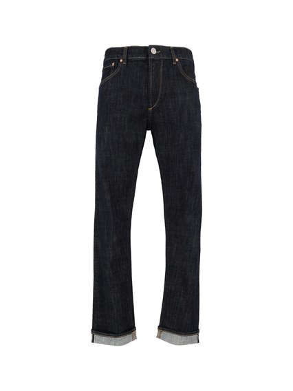 TELA GENOVA COSMY RETRO SELVAGE RINSE BLUE TROUSERS