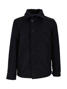 TELA GENOVA MICHELE NAVY BLUE THE SHORT COAT OVERCOAT