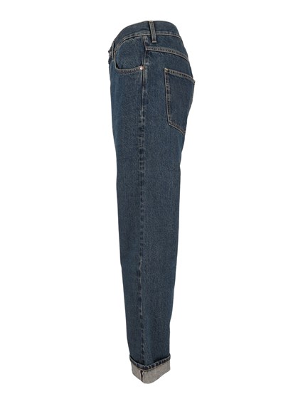 TELA GENOVA PANTALONE TOBIA SELVAGE DIRTY STONE BLUE