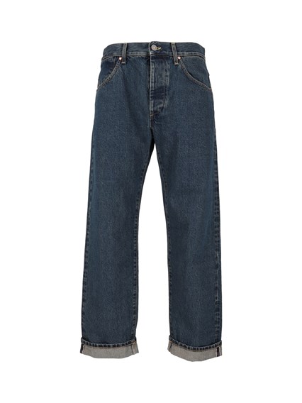 TELA GENOVA PANTALONE TOBIA SELVAGE DIRTY STONE BLUE