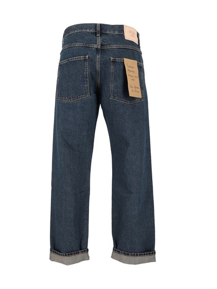TELA GENOVA PANTALONE TOBIA SELVAGE DIRTY STONE BLUE