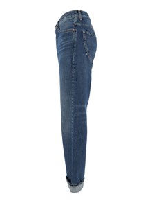 TELA GENOVA RODOLFO SELVAGE STONE L.32 BLUE TROUSERS