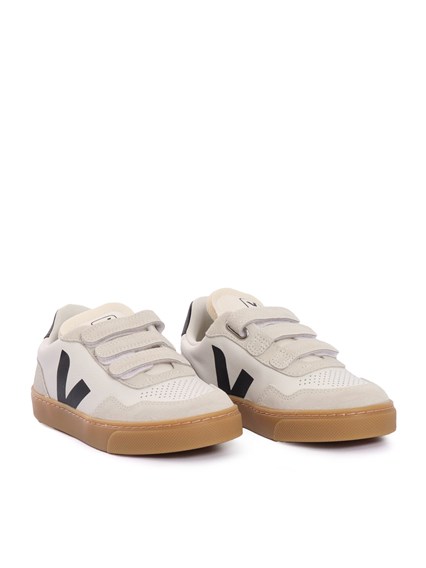 VEJA Small V-90 WHITE_BLACK_NATURAL