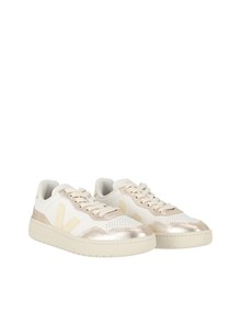 VEJA V-90 WHITE_CALCAIRE_PLATINE SNEAKER