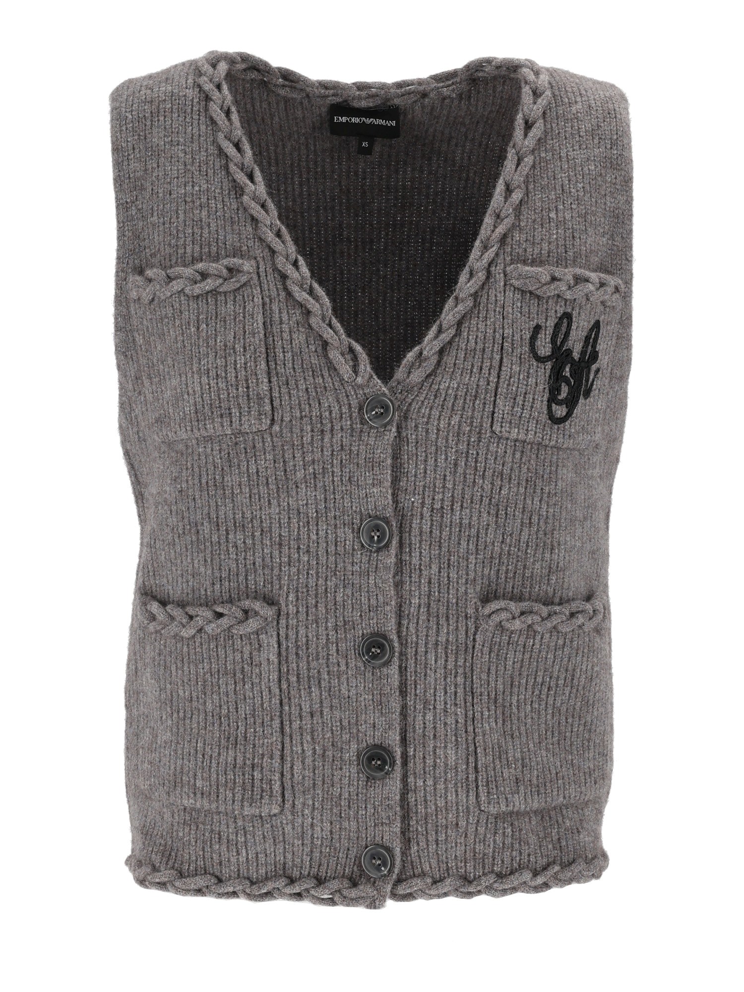 Emporio Armani Waistcoat In Gray