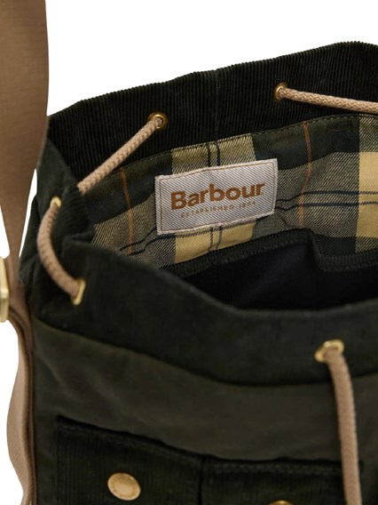 BARBOUR WAX MIA DRAWSTRING TOTE BAG