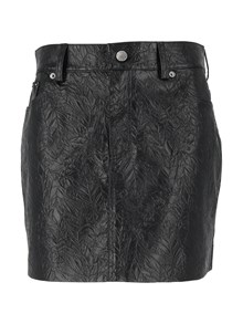 MICHAEL KORS FAUX LEATHER MINI SKIRT