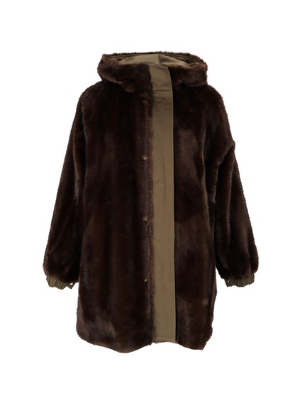 BULLY WOMAN FABRIC & FAKE FUR JACKET