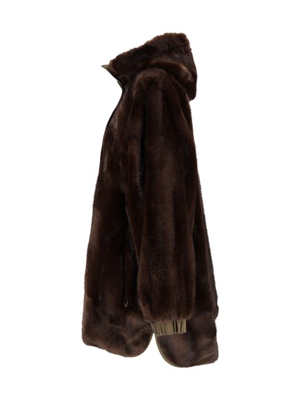 BULLY WOMAN FABRIC & FAKE FUR JACKET