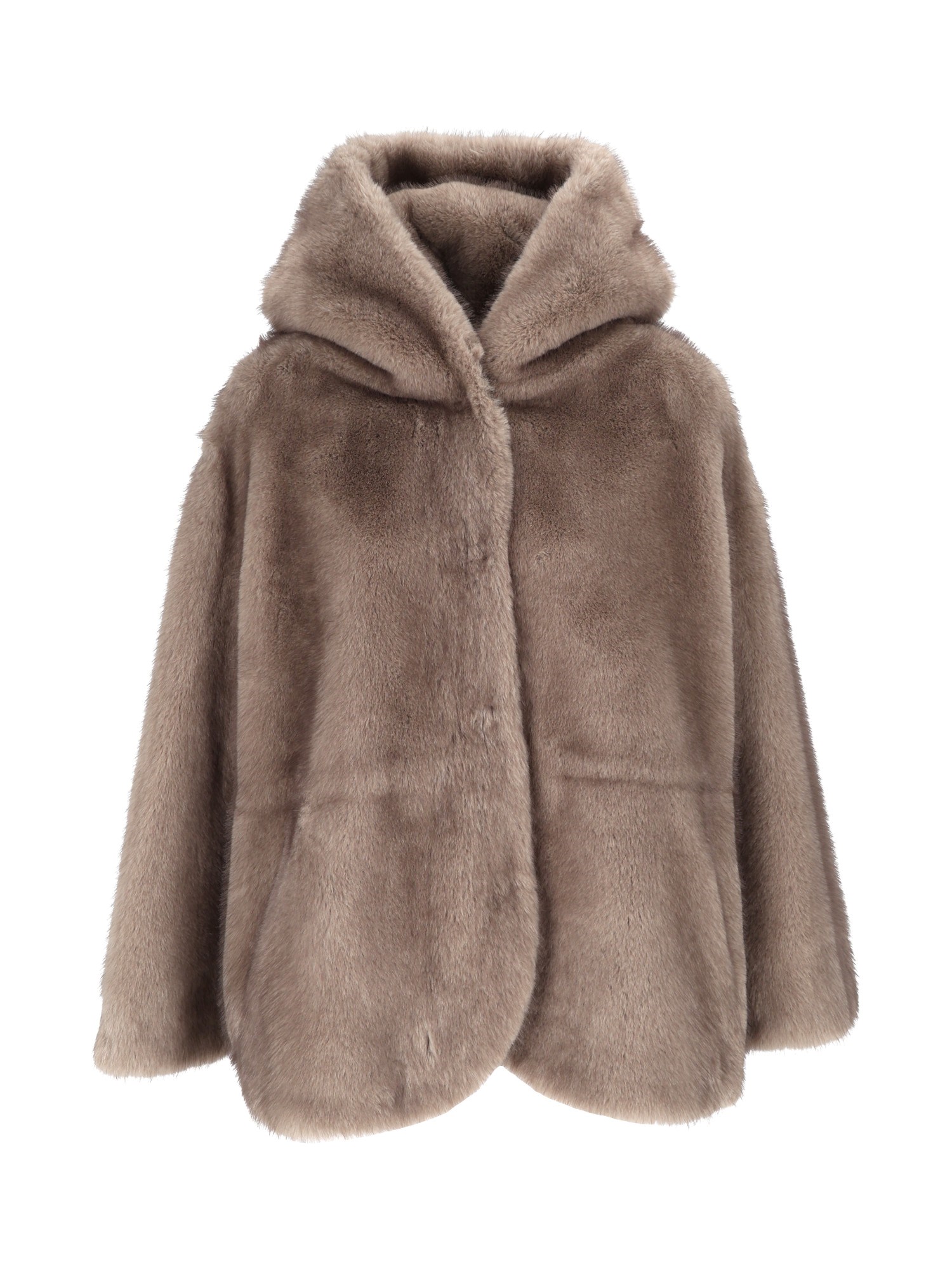 Bully Woman Fake Fur Jacket In Brown