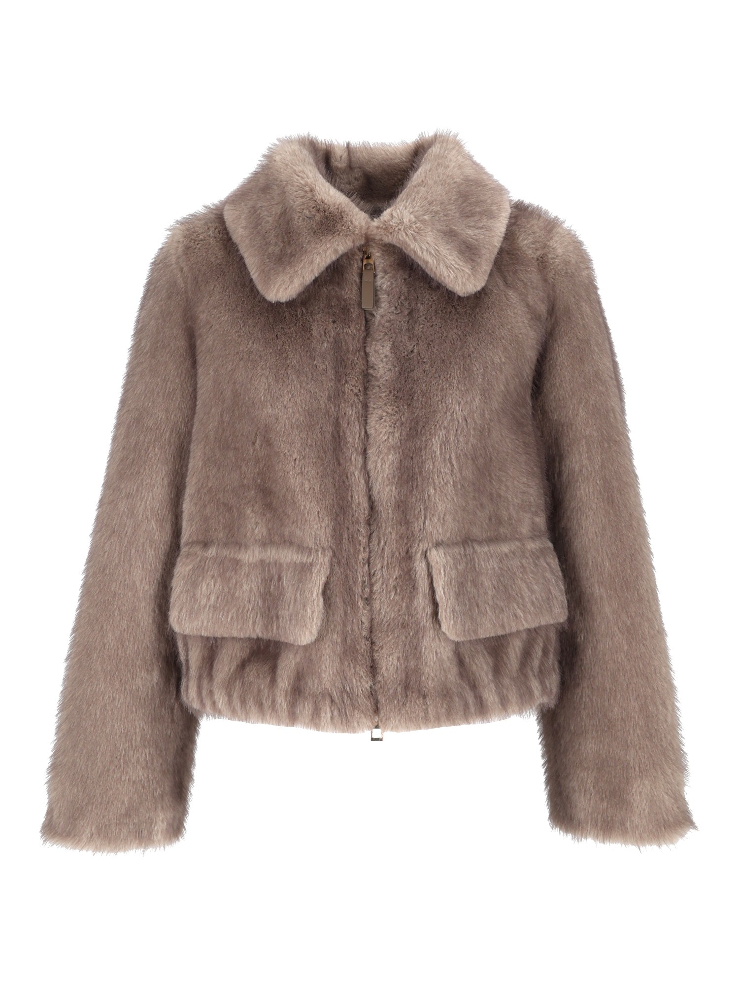Bully Woman Fake Fur Jacket In Brown