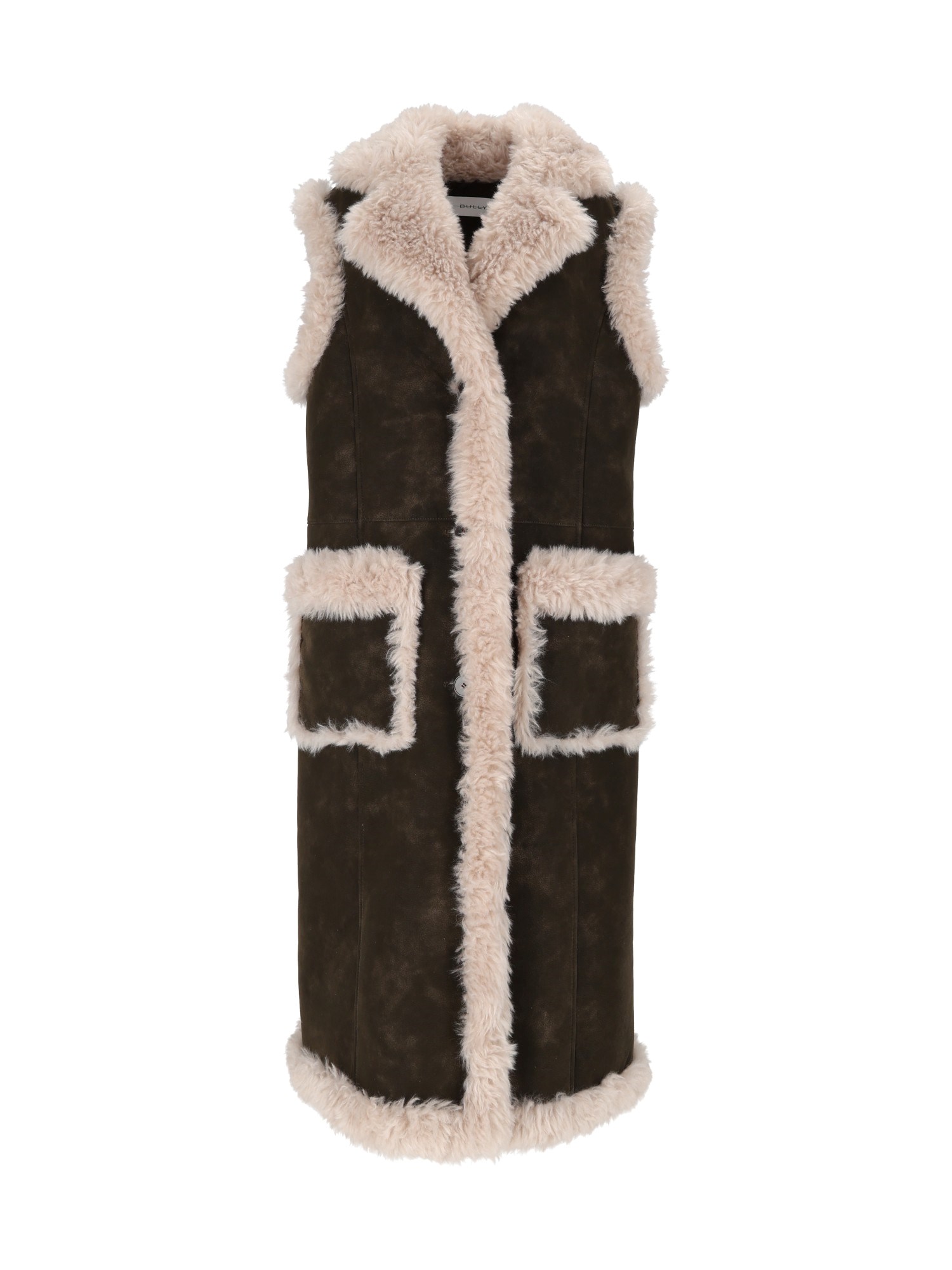 Bully Woman Fake Fur Waistcoat In Brown