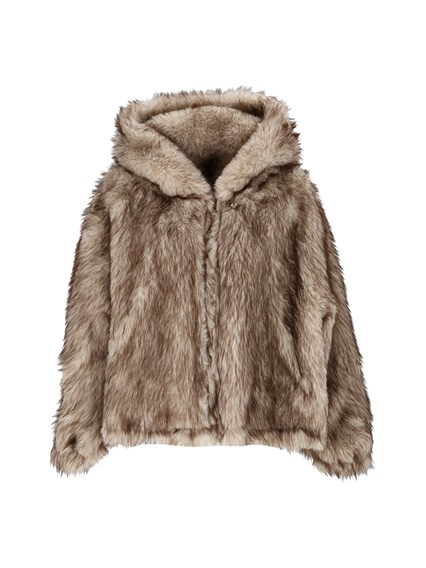 BULLY WOMAN FABRIC & FAKE FUR JACKET