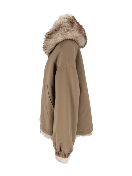 BULLY WOMAN FABRIC & FAKE FUR JACKET