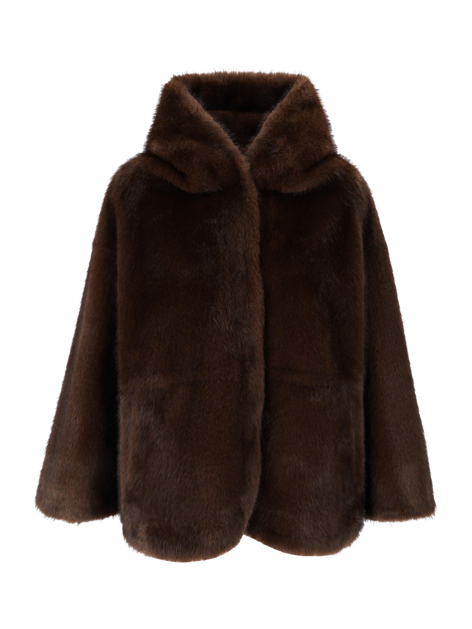 Bully Woman Fake Fur Jacket In Brown
