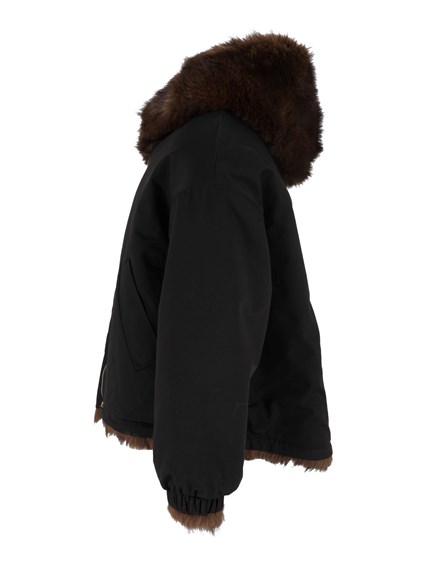 BULLY WOMAN FABRIC & FAKE FUR JACKET