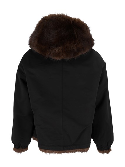 BULLY WOMAN FABRIC & FAKE FUR JACKET