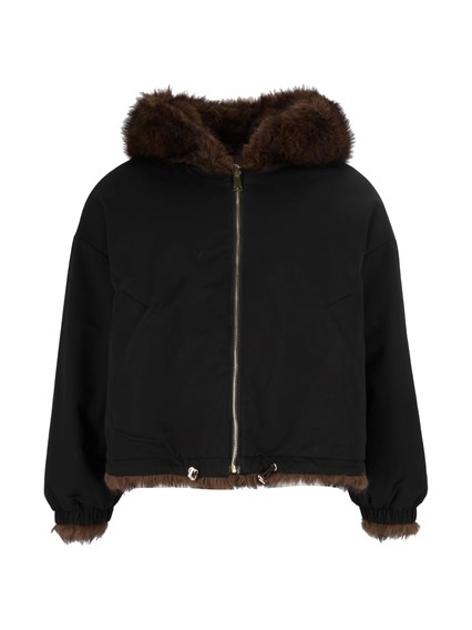 BULLY WOMAN FABRIC & FAKE FUR JACKET