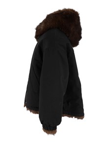 BULLY WOMAN FABRIC & FAKE FUR JACKET