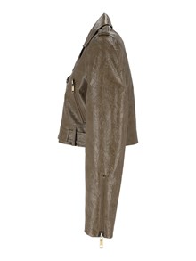 MICHAEL KORS CROP FX LEATHER MOTO JKT