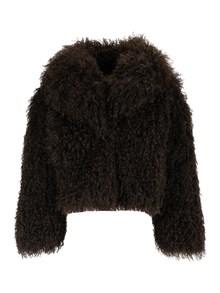 MICHAEL KORS CROP FAUX FUR PEACOAT