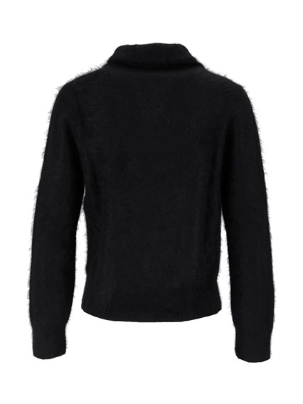KANGRA CASHMERE BRUSHED CASHMERE SHA WL COLLAR TOP